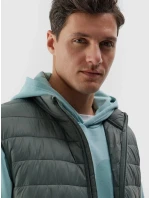 Pánská péřová vesta s model 20437840 výplní zelená - 4F Pánská péřová vesta s model 20437840 výplní zelená - 4F