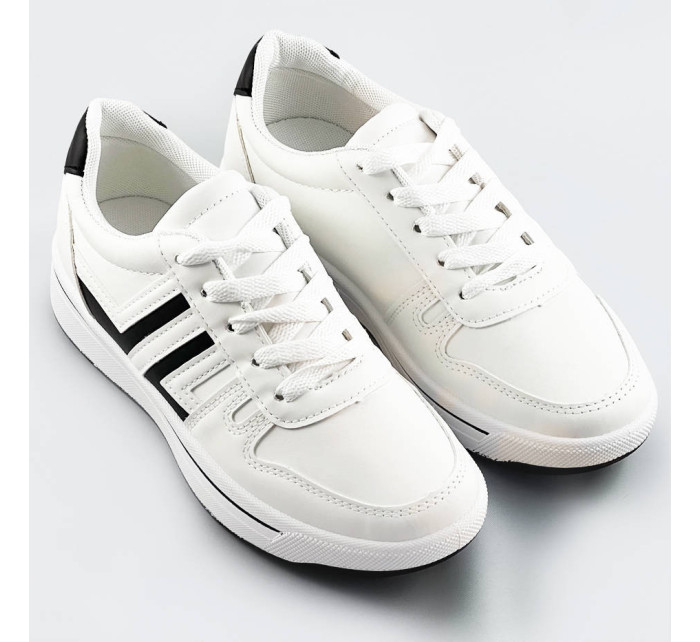 Bielo-čierne dámske športové topánky (AD-587)
