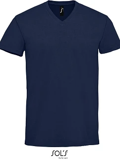 SOL'S Imperial V Men Pánske tričko s výstrihom do V z hrubej bavlny 25.2940 french navy