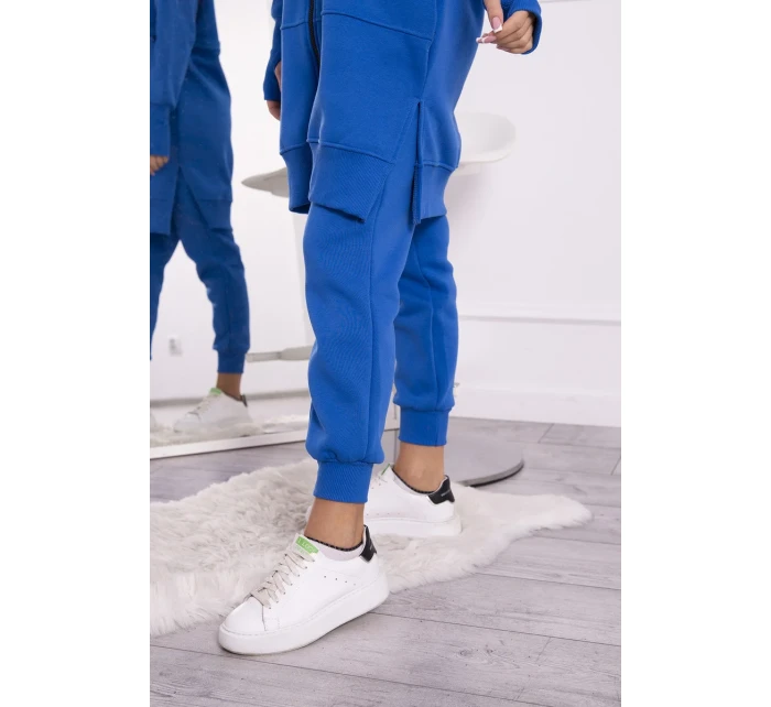 Hrejivá súprava s dlhou mikinou nevädzovo modrá