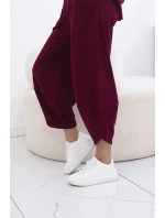 Bavlněný komplet halenka a kalhoty model 21770358 bordó - Kesi Bavlněný komplet halenka a kalhoty model 21770358 bordó - Kesi
