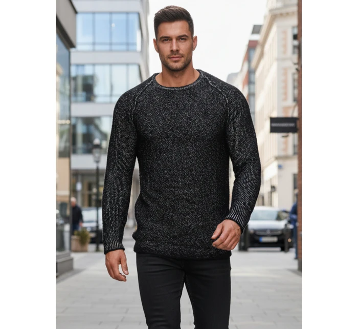 Pánský svetr černý model 21995129 - Dstreet Pánský svetr černý model 21995129 - Dstreet