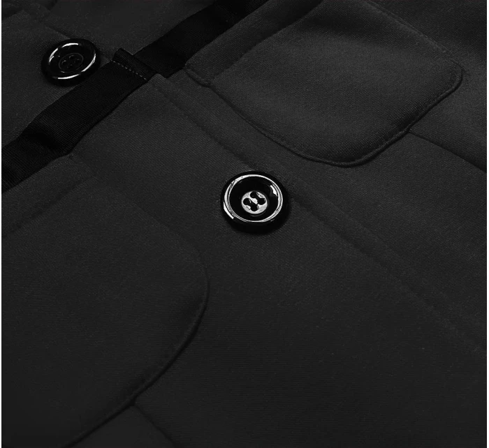 Čierna dámska krátka mikina na zips (AMG-63) Čierna dámska krátka mikina na zips (AMG-63)