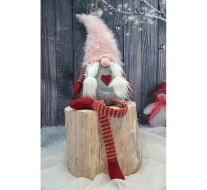 DÁMA ŠKRIATOK S HUŇATÝM KLOBÚKOM 45+36CM