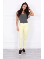 Nohavice v džínsovej žltej farbe