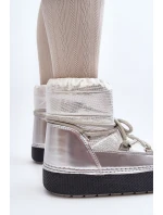 Damskie Śniegowce Z Wiązaniem Srebrne Toolsa Damskie Śniegowce Z Wiązaniem Srebrne Toolsa