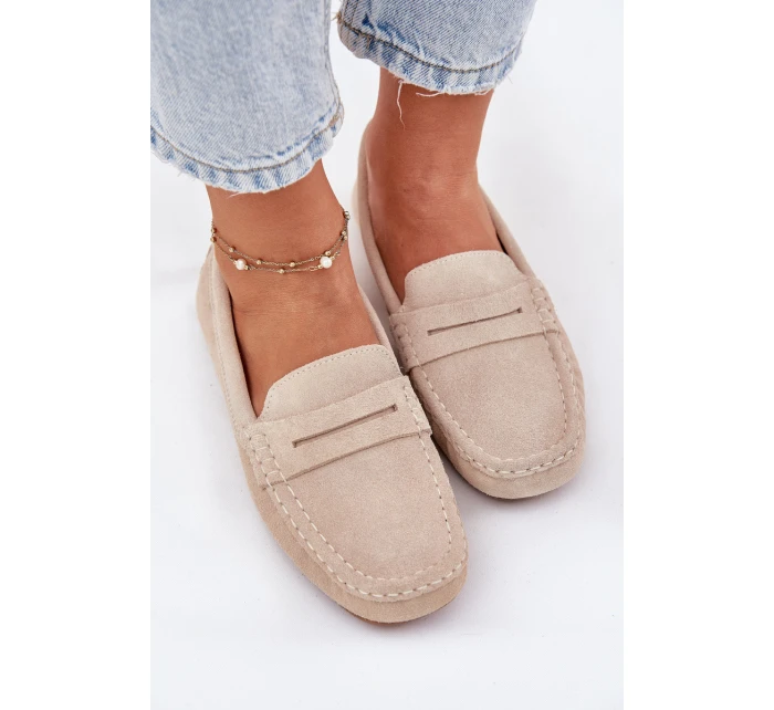 Semišové Dámské Mokasíny Big Star model 21693806 Béžové - Big Star Shoes