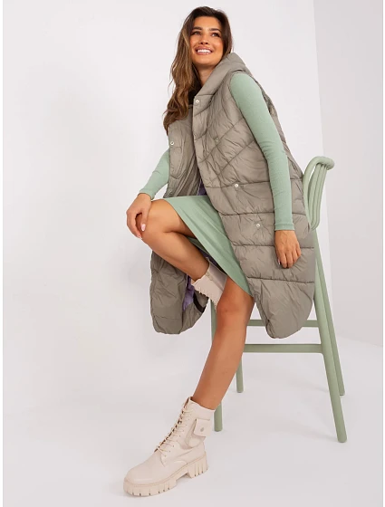 Kamizelka model 18862046 khaki - FPrice Kamizelka model 18862046 khaki - FPrice
