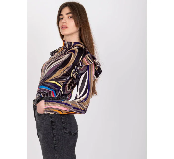 Blúzka DHJ BZ 6533C.90 čierna a béžová Blúzka DHJ BZ 6533C.90 čierna a béžová