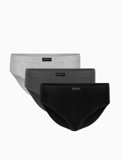 Pánske nohavičky ATLANTIC 3Pack - čierna/sivá/grafitová