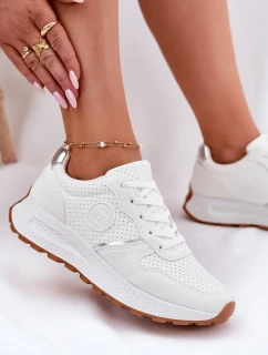 Dámske tenisky na platforme Big Star Hi-Poly System - biele