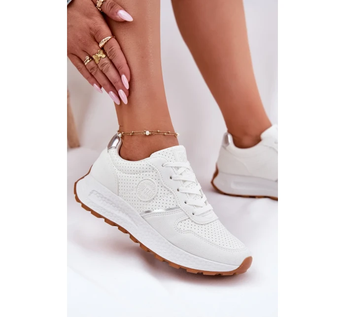 Dámske tenisky na platforme Big Star Hi-Poly System - biele Dámske tenisky na platforme Big Star Hi-Poly System - biele