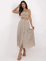 Dámska sukňa D73761M50187B béžová - Sublevel