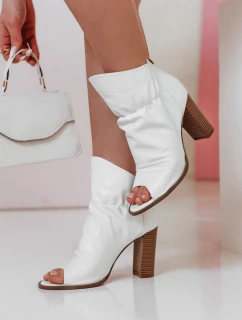Dámske lodičky na podpätku BOOTSER white FashionStreet ZY0814