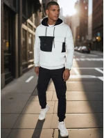 Pánská šedá mikina s kapucí model 21986056 - Dstreet