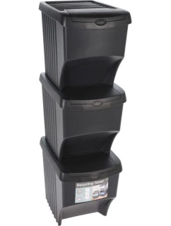 SMETNÝ KÔŠ 22 L SADA 3 KS ANTRACIT