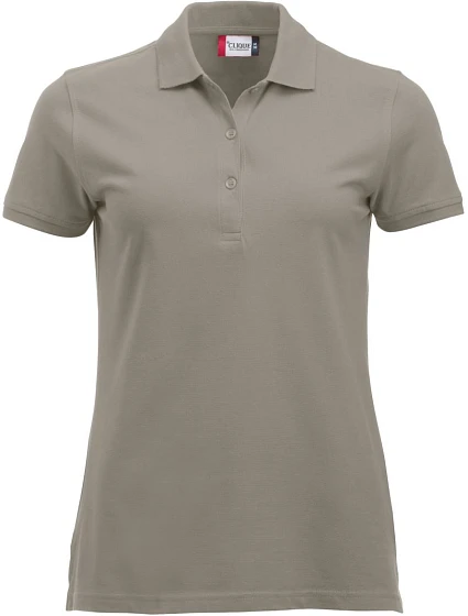 Clique Classic Marion S/S Dámske polo tričko z hrubej bavlny 67.8246 strieborné