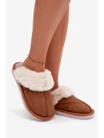 Ženské pantofle s kožešinou Camel Carisse Ženské pantofle s kožešinou Camel Carisse
