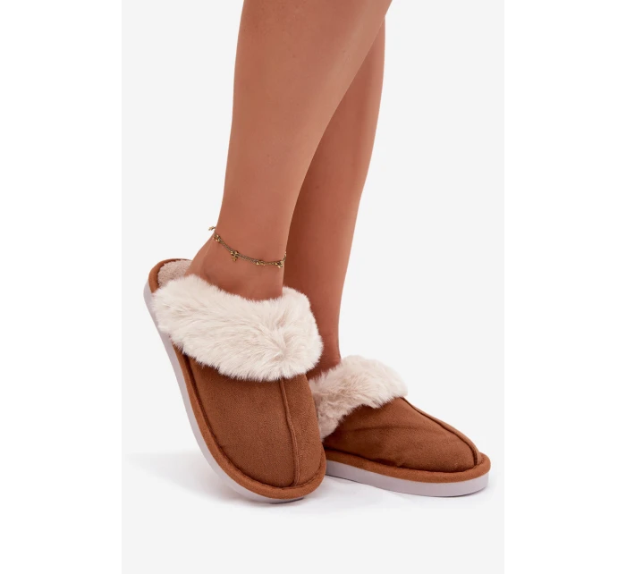 Ženské pantofle s kožešinou Camel Carisse Ženské pantofle s kožešinou Camel Carisse