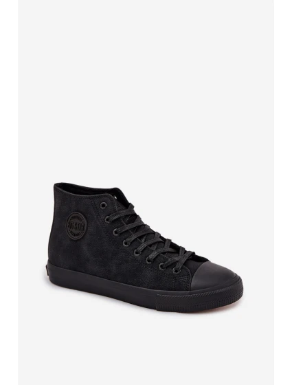 Pánske zateplené tenisky z ECO kože Big Star HI-POLY SYSTEM - čierne