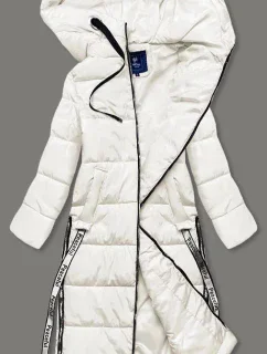 Dámska dlhá zimná bunda AG3-3038 light beige - Ann Gissy