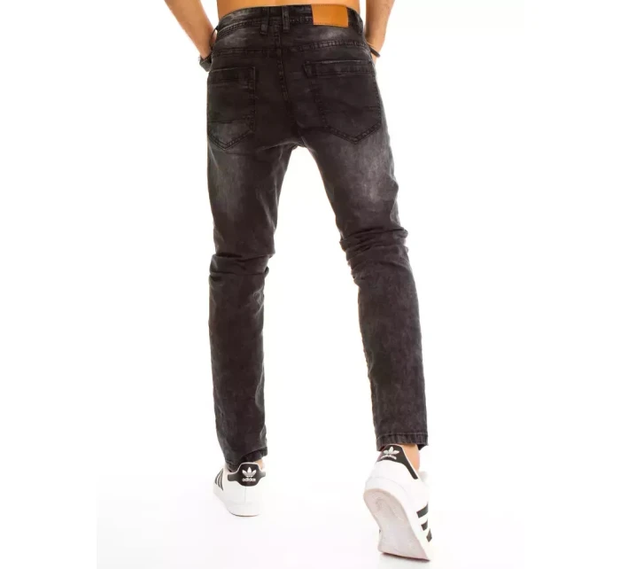 Pánske čierne džínsové nohavice FashionStreet UX3211