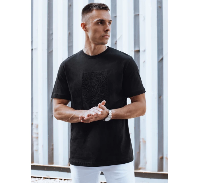 Pánske čierne tričko FashionStreet RX5517