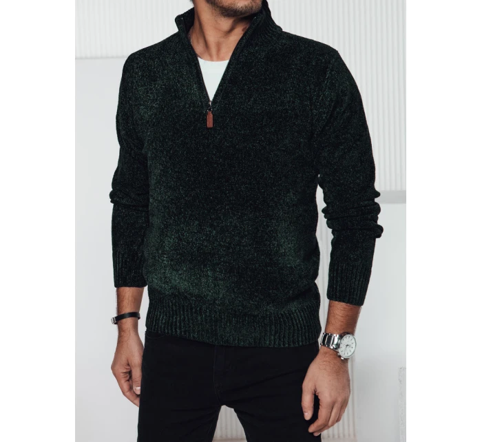 Pánsky zelený sveter FashionStreet WX2239 Pánsky zelený sveter FashionStreet WX2239