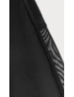 Čierne legíny so vsadkami zo sieťoviny (XL005-1)