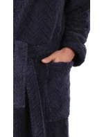 pánský župan Athena s kapucí tmavě modrá