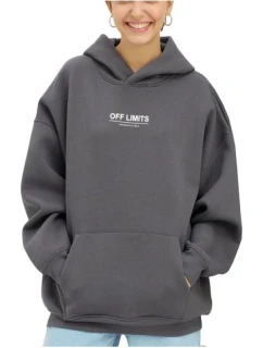 unisex mikina s kapucí šedá model 21467618