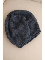 Dámska zimná čiapka s ušami a rebrovaným vzorom K440 graphite Dámska zimná čiapka s ušami a rebrovaným vzorom K440 graphite