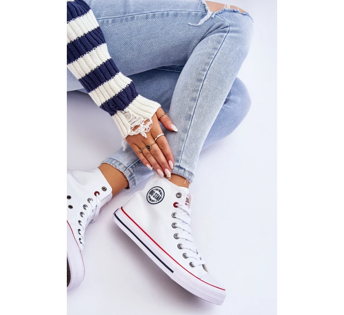 Dámské klasické vysoké tenisky Big Star model 21611832 Bílé - Big Star Shoes Dámské klasické vysoké tenisky Big Star model 21611832 Bílé - Big Star Shoes