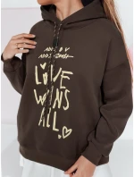 Dámska nadrozmerná mikina LOVEWILL hnedá FashionStreet BY1470