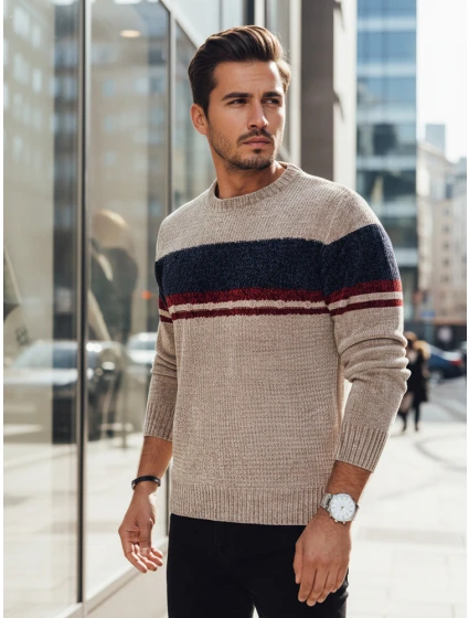 Pánsky hnedý sveter FashionStreet WX2243z