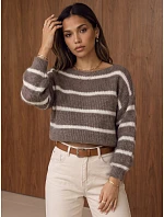 Sweter damski oversize w fango model 22404925 - FashionStreet Sweter damski oversize w fango model 22404925 - FashionStreet