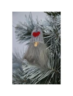 DLHOVLASÝ PRÍVESOK SIVÝ SANTA CLAUS