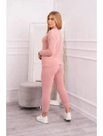 Dvoudílný model 18747404 set alpaka tmavě pudrově růžový - K-Fashion