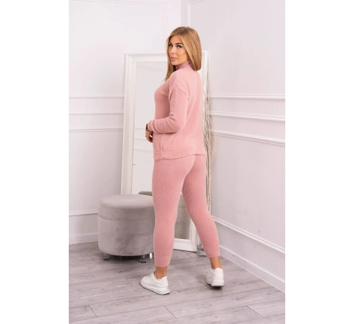 Dvoudílný model 18747404 set alpaka tmavě pudrově růžový - K-Fashion