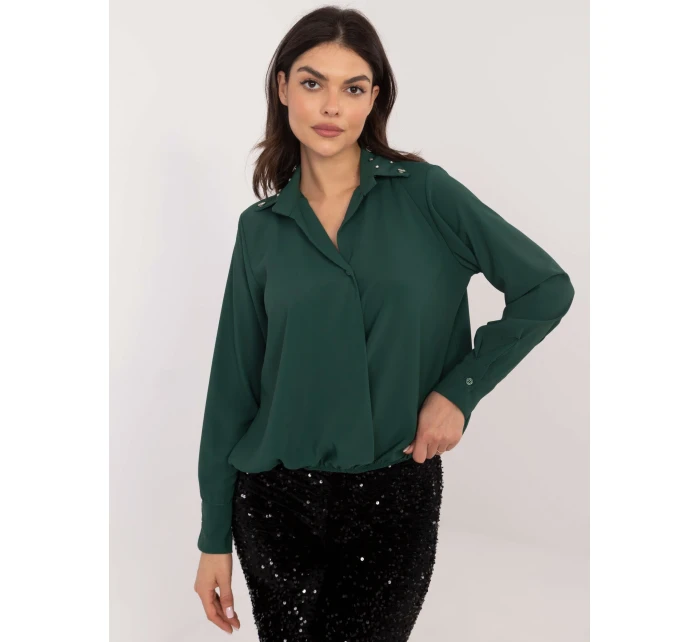 Košeľa DHJ KS 15260.96 tmavozelená