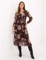Sukienka IT SK model 21488843 brązowy - FPrice Sukienka IT SK model 21488843 brązowy - FPrice