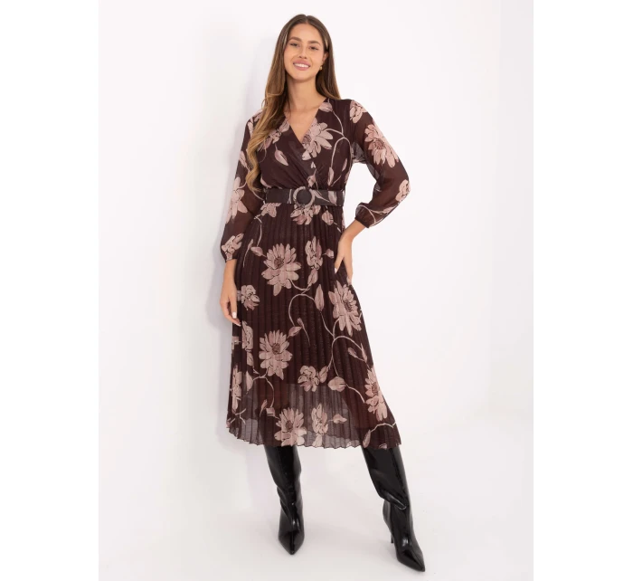 Sukienka IT SK model 21488843 brązowy - FPrice Sukienka IT SK model 21488843 brązowy - FPrice