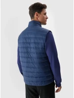 Pánska páperová vesta s recyklovanou výplňou 4F - tmavomodrá Pánska páperová vesta s recyklovanou výplňou 4F - tmavomodrá