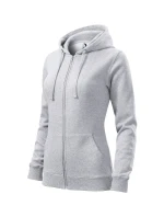 Trendy mikina na zips Dámska svetlosivá Melier