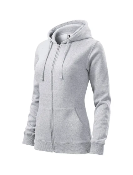 Trendy mikina na zips Dámska svetlosivá Melier
