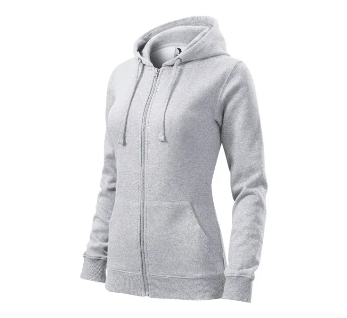 Trendy mikina na zips Dámska svetlosivá Melier
