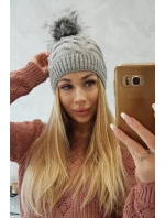 Fleecová čiapka Ela K242 svetlo šedá