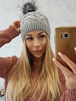 Fleecová čiapka Ela K242 svetlo šedá