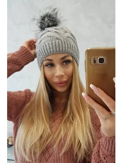 Fleecová čiapka Ela K242 svetlo šedá