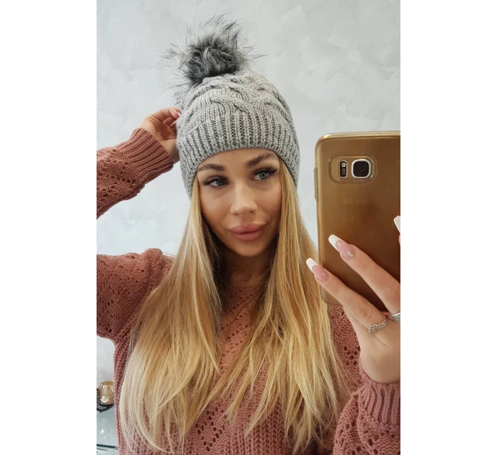 Fleecová čiapka Ela K242 svetlo šedá